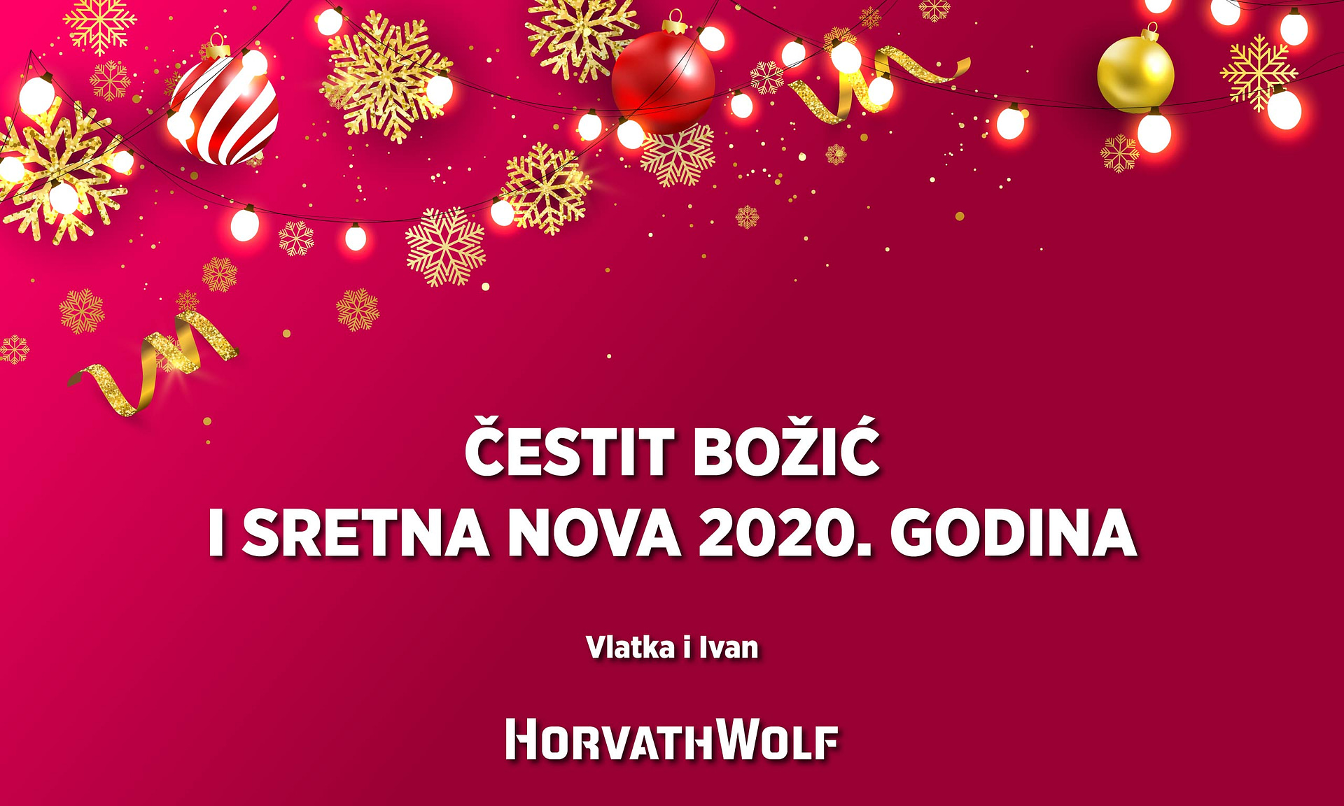 Čestit Božić i sretna nova 2020. godina by Vlatka i Ivan (Horvath Wolf)